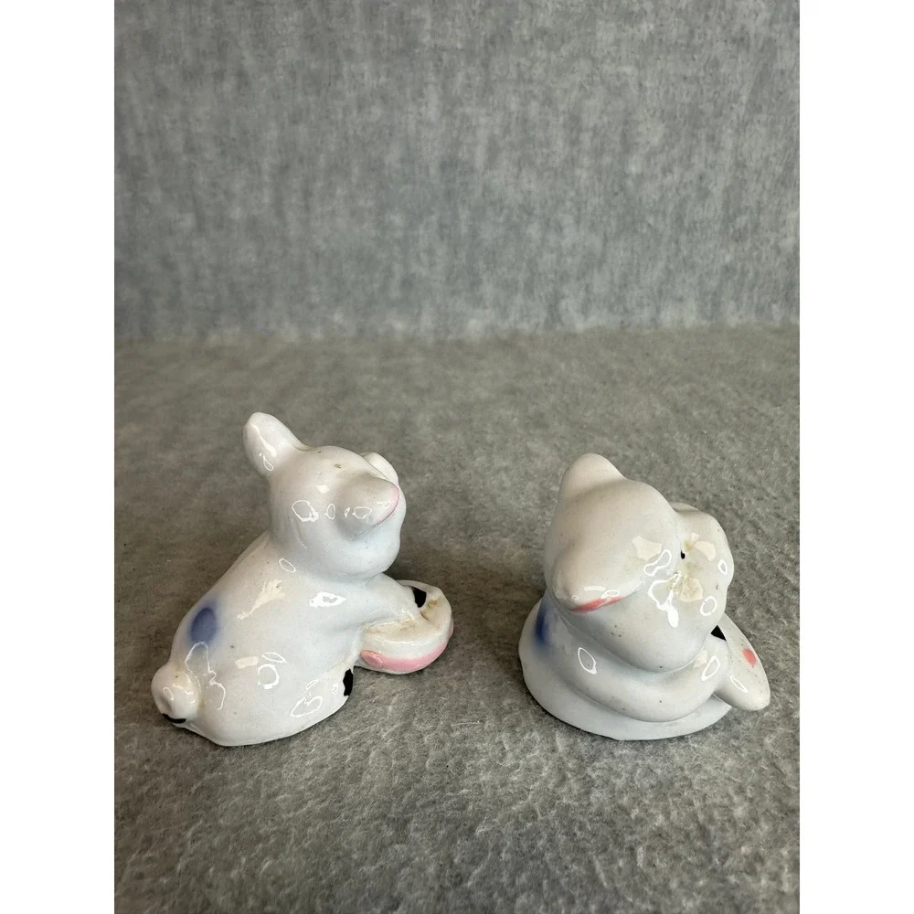 Vintage Ceramic‎ Pair of Pigs Figurines Cute Farm Animals Decor